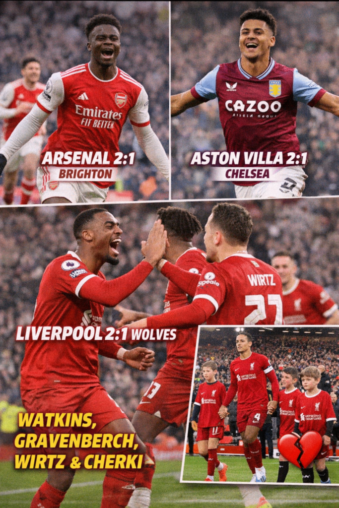 Англійська Прем’єр-ліга: Aston Villa продовжує серію перемог, Arsenal утримує лідерство, радіє і Liverpool. Відео - фото №