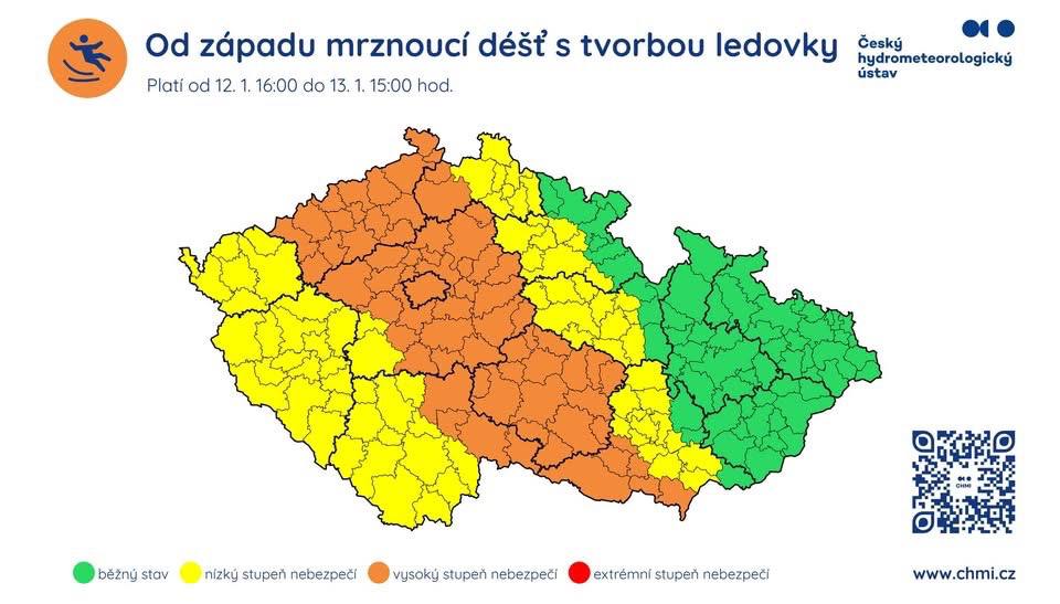 У Чехії оголосили попередження про сильні морози, снігові вихори та крижаний дощ - Новини Чехії. Джерело: Українці в Чехії | Чеські новини для українців У Чехії оголосили попередження про сильні морози, снігові вихори та крижаний дощ - фото №