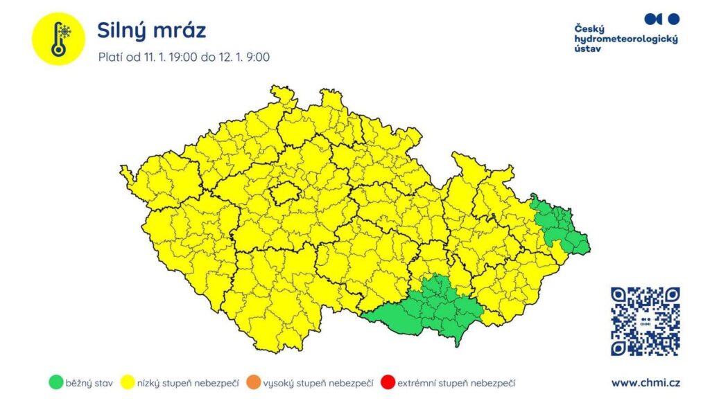 У Чехії оголосили попередження про сильні морози, снігові вихори та крижаний дощ - Новини Чехії. Джерело: Українці в Чехії | Чеські новини для українців У Чехії оголосили попередження про сильні морози, снігові вихори та крижаний дощ - фото №1