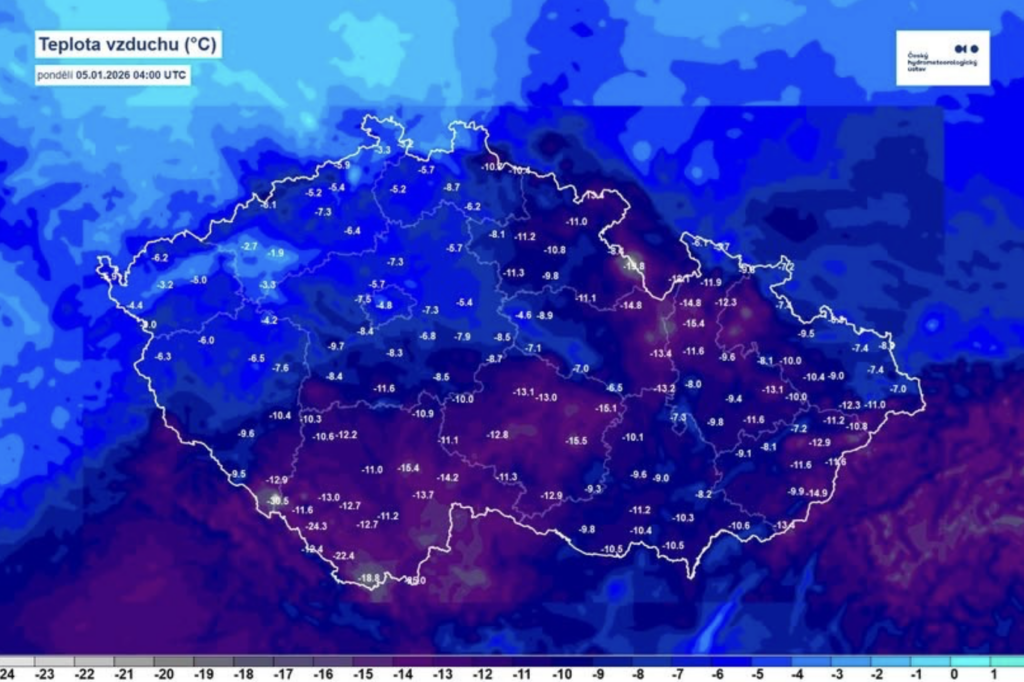 Частину Чехії сковують екстремальні морози — зафіксовано до −30,6 °C - фото №