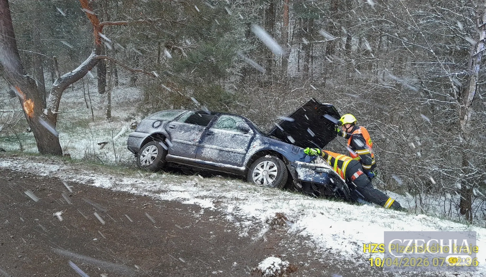 У Чехії через снігопад багато ДТП У Чехії через снігопад багато ДТП