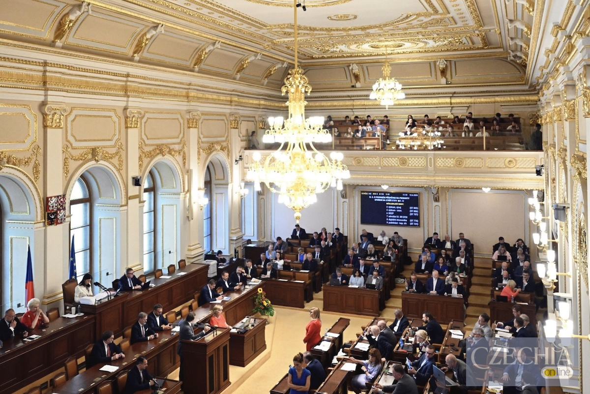 Робочі будні чеських політиків Інтер'єр Палати депутатів парламенту Чехії під час засідання. Стаття про заборону алкоголю для політиків.