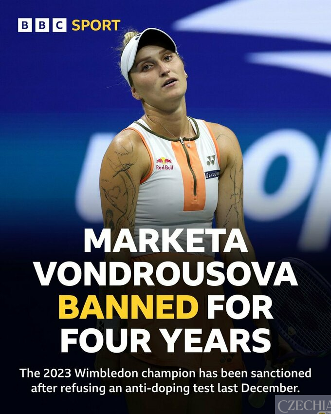 Чеська тенісистка Маркета Вондроушова отримала 4 роки дискваліфікації через відмову від допінг-тесту - фото №