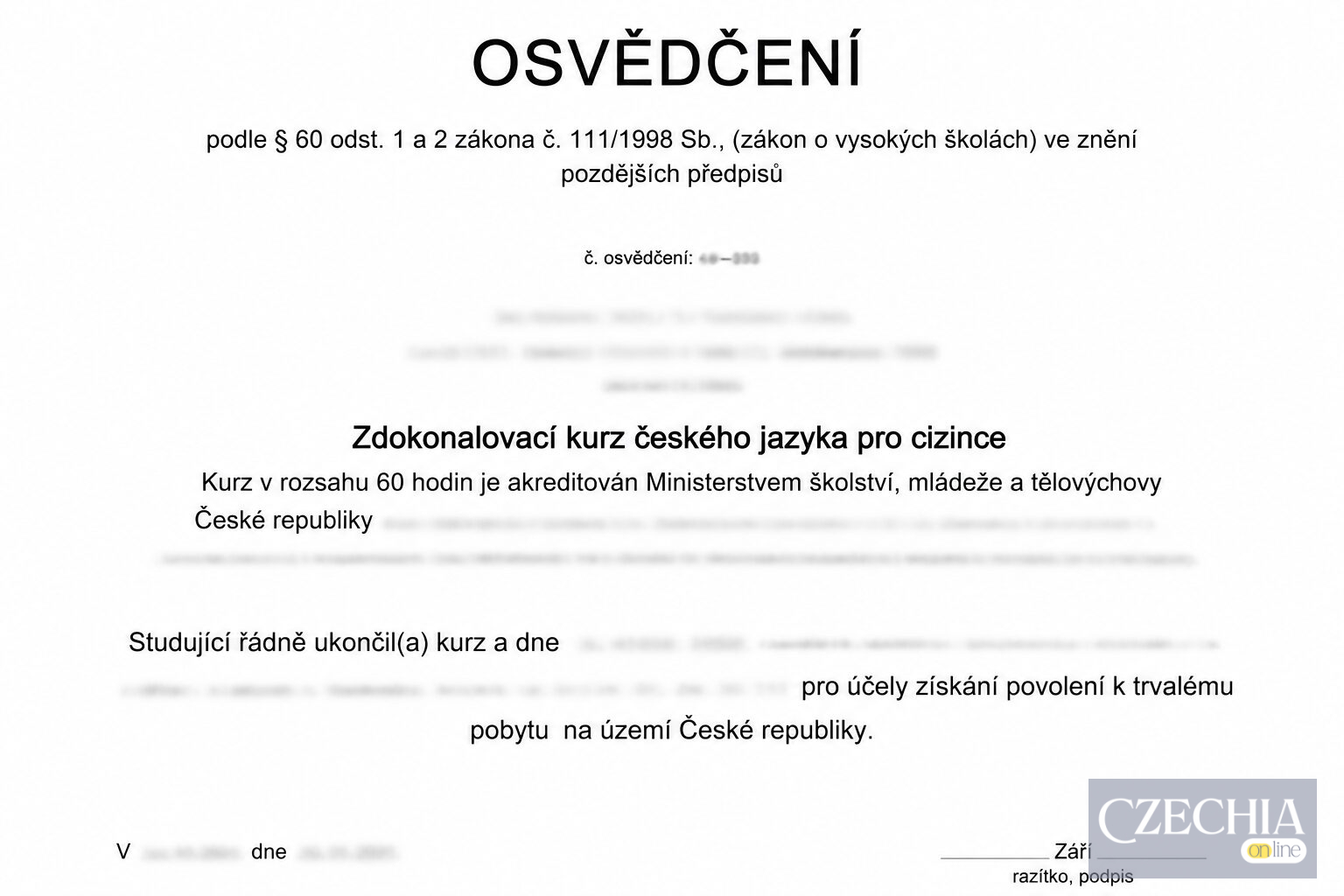 Щоб залишитися в Чехії, іноземець придбав мовний тест за 150 000 крон