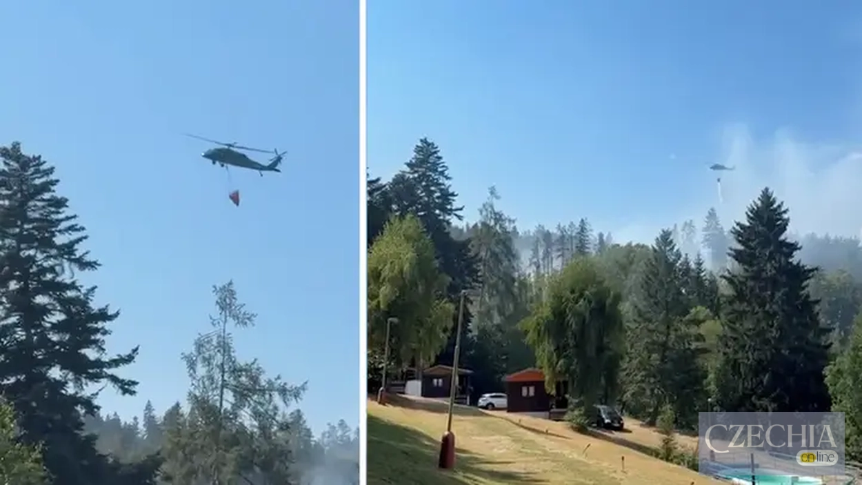 пожежа Біля підніжжя Шумавських гір горить ліс, вогонь швидко поширюється