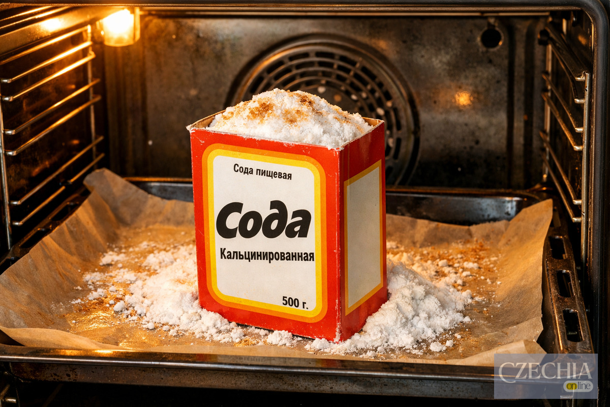 Як кальцинованою содою відмити духовку та душ