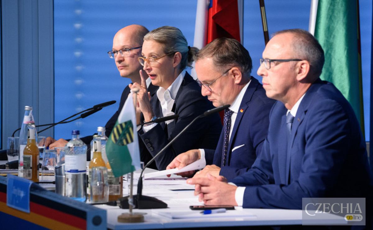 полытика_готово Спікер чеського парламенту Окамура прийняв у Празі представників німецької AfD