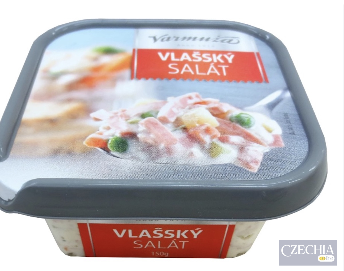 Vlašský salát — попередження про лістерію Упаковка Vlašský salát, у якому в Чехії виявили лістерію