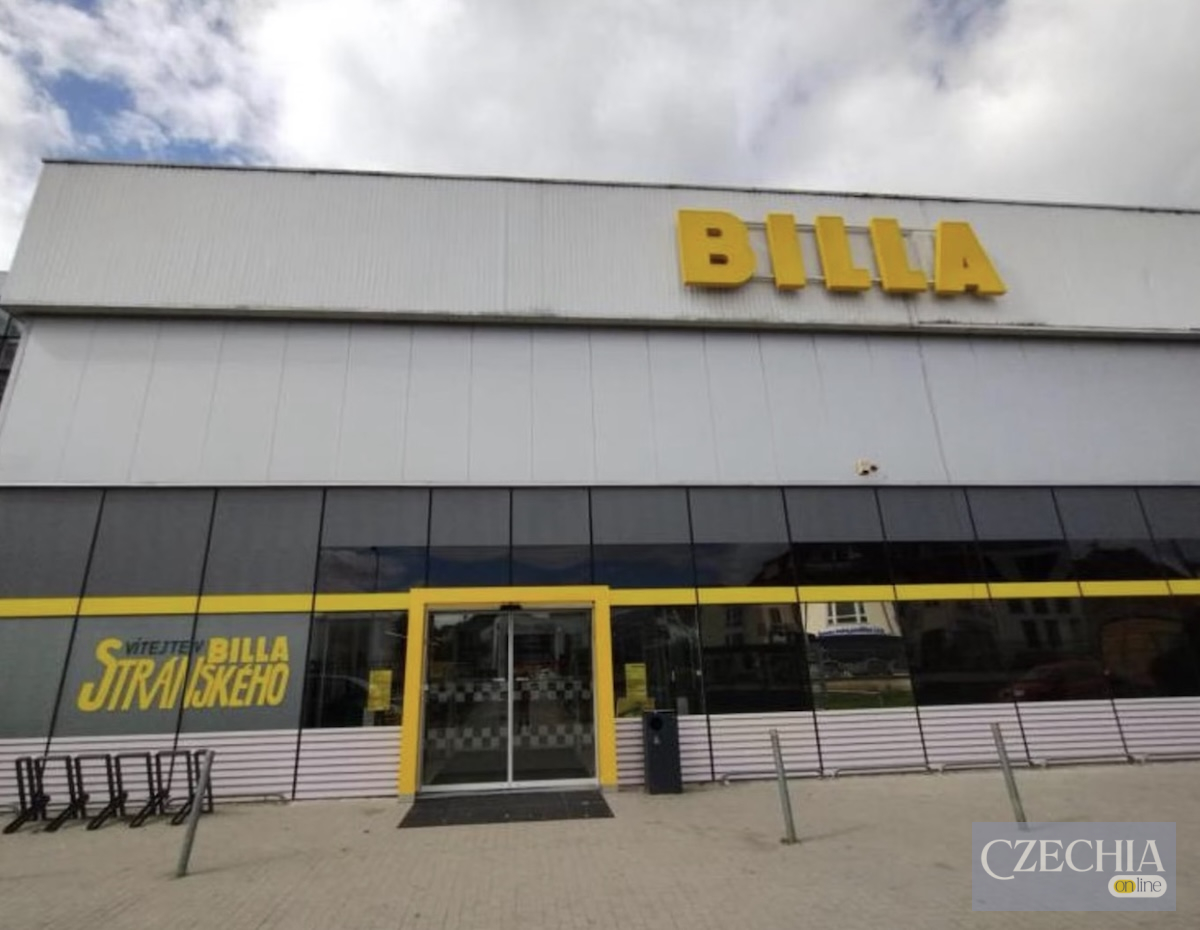 Billa у Брно після перевірки SZPI Супермаркет Billa у Брно, який тимчасово закрила продовольча інспекція